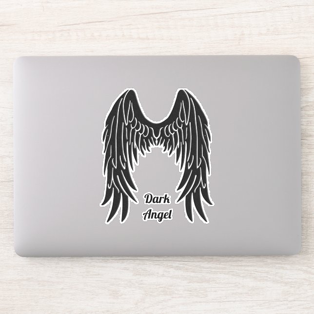 Dark Angel Black Wings Vinyl Cutout Sticker (Computer)