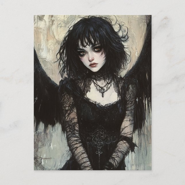 Dark Angel Fantasy Beautiful Postcard (Front)