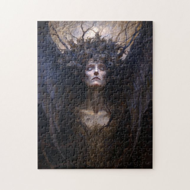 Dark Angel Gothic Goth Fantasy Art Jigsaw Puzzle (Vertical)