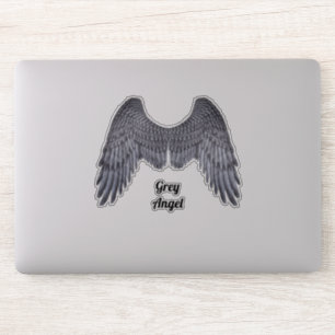 Dark Angel Grey Wings Vinyl Cutout Sticker