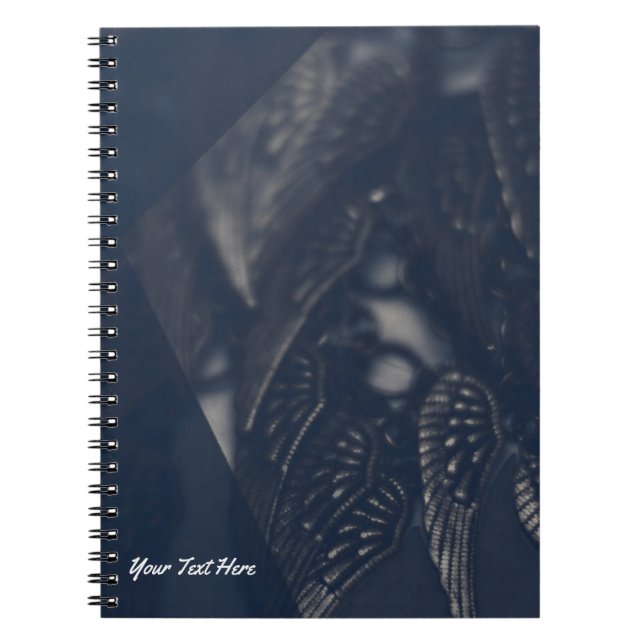 Dark Angel Wings Gothic Glam Personalized Notebook (Front)