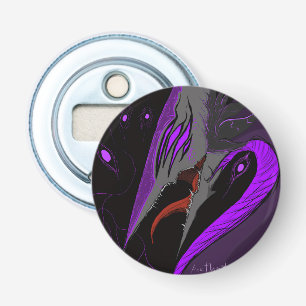Dark Anime Fantasy Crow and Demon Art Bottle Opener