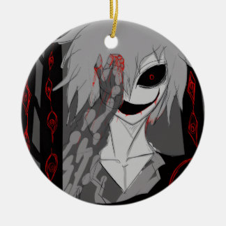 Dark Anime Fantasy Crow and Demon Art Ceramic Ornament