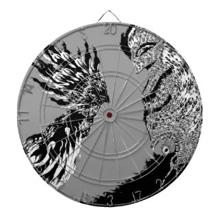 Dark Anime Fantasy Crow and Demon Art Dartboard