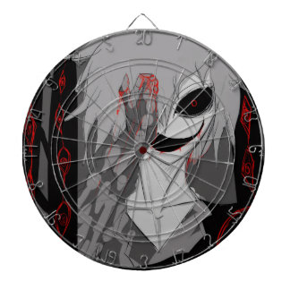 Dark Anime Fantasy Crow and Demon Art Dartboard
