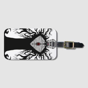 Dark Anime Fantasy Crow and Demon Art Luggage Tag