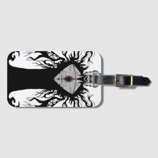 Dark Anime Fantasy Crow and Demon Art Luggage Tag