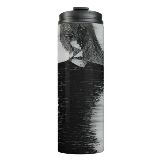 Dark Anime Fantasy Crow and Demon Art Thermal Tumbler
