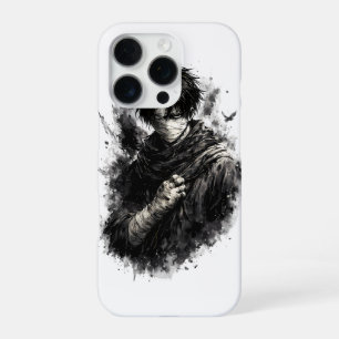 Dark Anime Warrior Bandaged Ninja Grunge Art iPhone 16 Pro Case