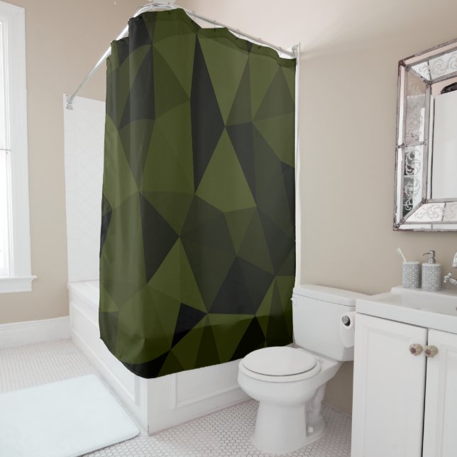 Dark army green black geometric mesh pattern cool  (In Situ)