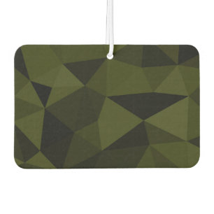 Dark army green black geometric mesh pattern cool  air freshener