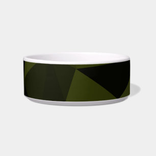 Dark army green black geometric mesh pattern cool  bowl