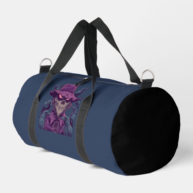 Dark Art Raven Duffel Bag (Left Corner)