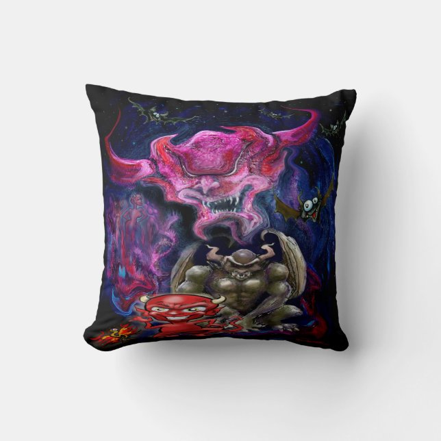Dark Arts Festival Throw Pillow (Front)