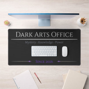 Dark Arts Office Desk Mat Gothic Wizard Decor