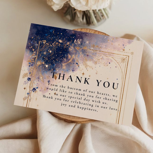 Dark Astrology Wedding Thank You Card (Creator Uploaded)