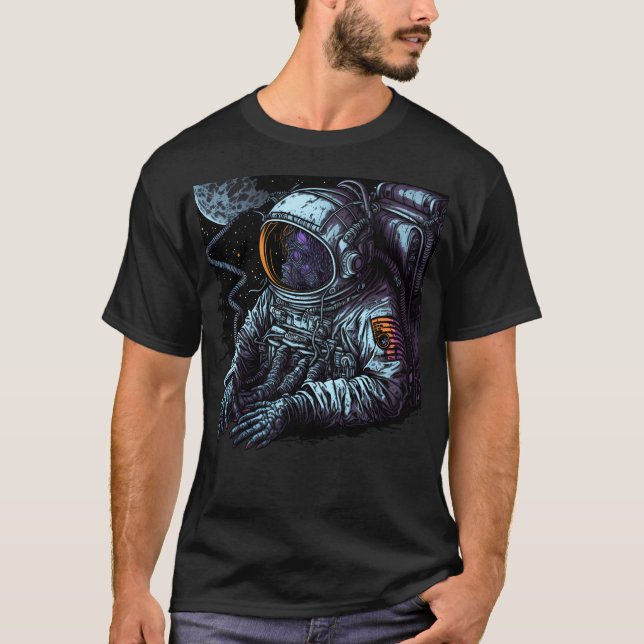 Dark Astronaut Drifts T-Shirt (Front)
