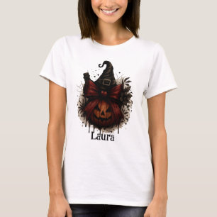Dark Aura Shadow T-Shirt – Custom Name Gothic Grap