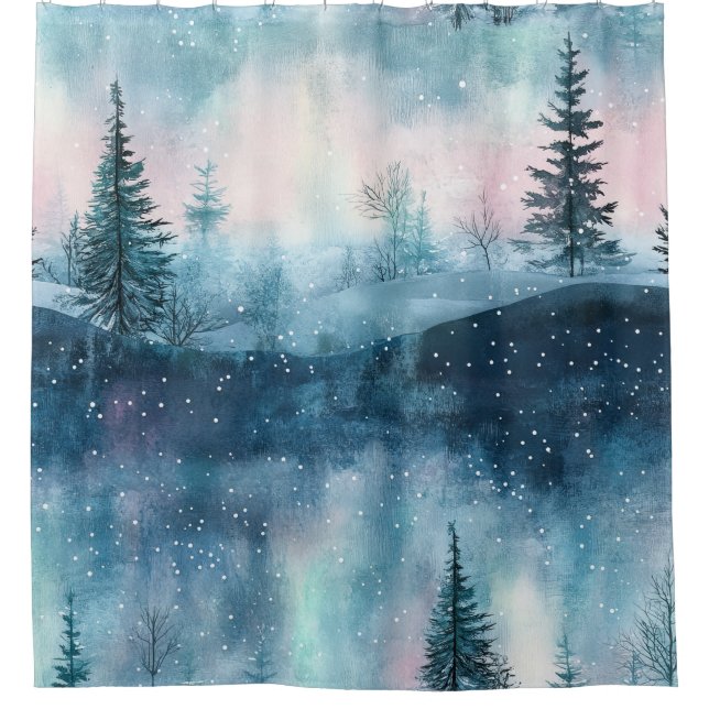 Dark Aurora Borealis Night Forest (Front)