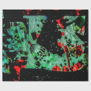 Dark autumn abstract Wrapping paper,Dark natural  Paper