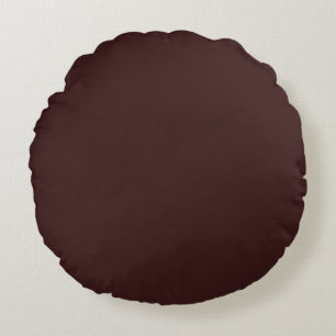 Dark Autumn Brown Round Pillow