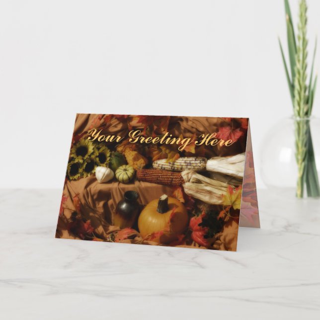 Dark Autumn Harvest Card (Front)