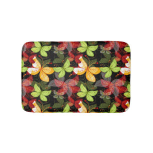 Dark Autumn Pattern Bath Mat