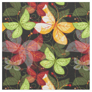 Dark Autumn Pattern Fabric