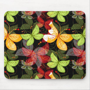 Dark Autumn Pattern Mouse Pad