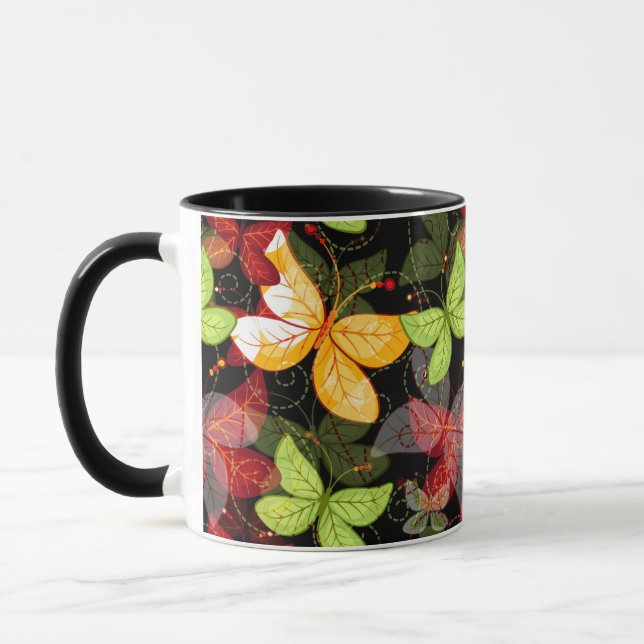 Dark Autumn Pattern Mug (Left)