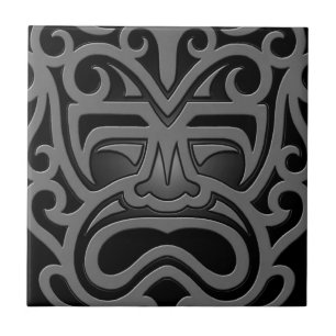 Dark Aztec Mask Tile