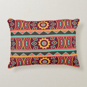 Dark Background: Ethnic Aztec Seamless Accent Pillow