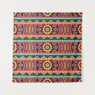 Dark Background: Ethnic Aztec Seamless Tapestry