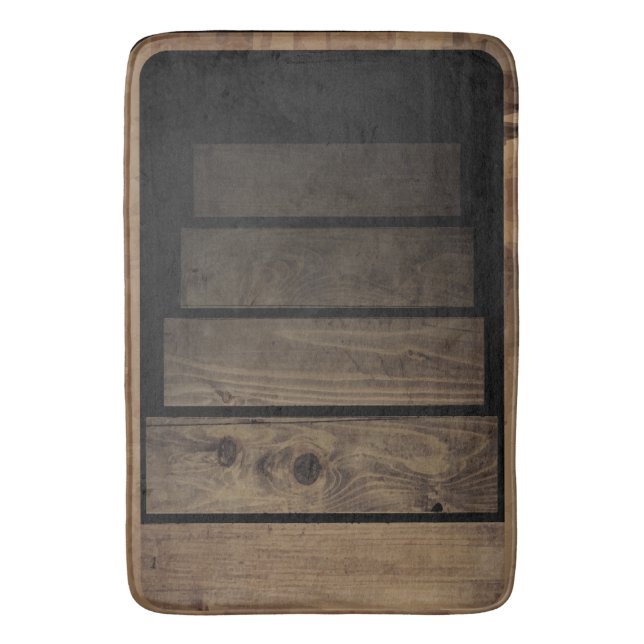 Dark basement steps -  Spooky Gothic Halloween Bath Mat (Front Vertical)