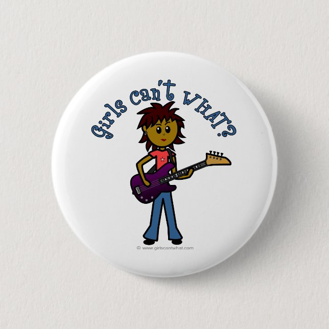 Dark Bass Player 2 Inch Round Button (Front)
