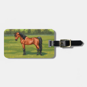 Dark Bay Egyptian Arabian Horse Luggage Tag