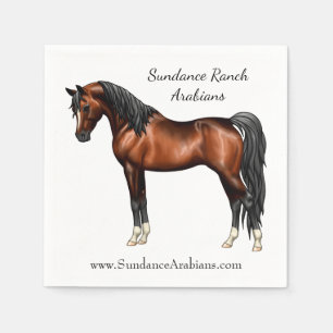 Dark Bay Egyptian Arabian Horse Napkin