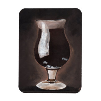 Dark Beer in Tulip Glass Porter Stout Painting Art Magnet