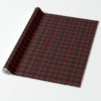 Dark Black and Red Traditional Christmas Tartan