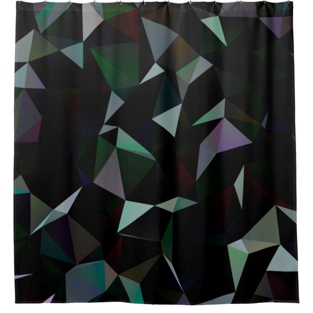 Dark Black triangle mosaic pattern. Geometric illu (Front)