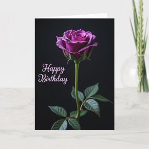 Dark Bloom Birthday Card