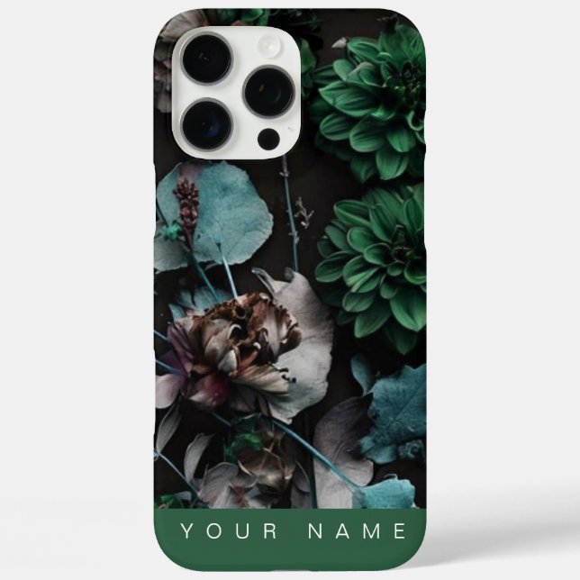 Dark Bloom Dark Green Case-Mate iPhone Case (Back)