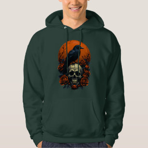 Dark Bloom Skull & Roses Graphic T-Shirt – Gothic Hoodie