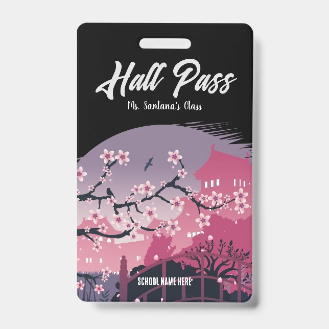 Dark Blossom Hall Pass Badge (Front)