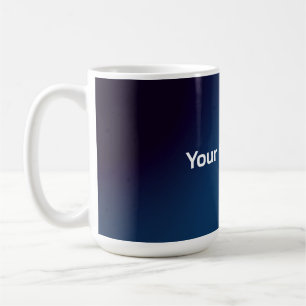 Dark Blue Abstract Pattern   Add Text Coffee Mug