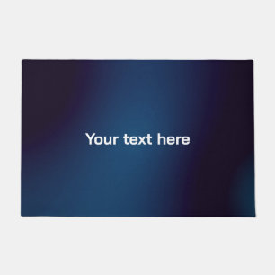 Dark Blue Abstract Pattern Add Text Doormat