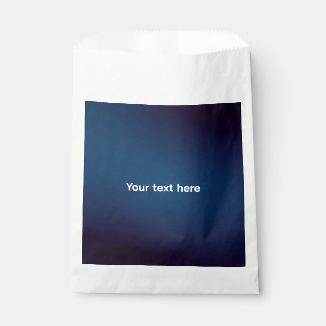 Dark Blue Abstract Pattern | Add Text Favour Bag (Front)