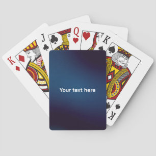 Dark Blue Abstract Pattern Add Text Playing Cards