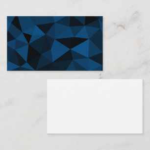 Dark blue and black geometric mesh pattern business card
