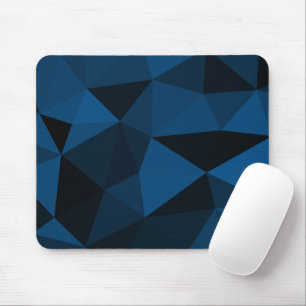 Dark blue and black geometric mesh pattern mouse pad